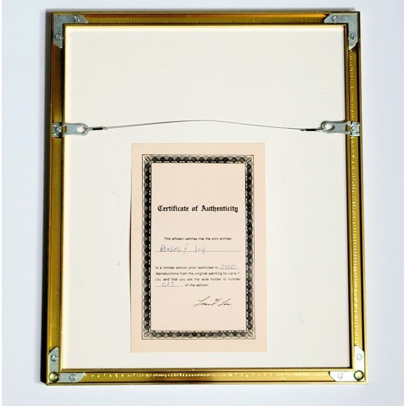 Lena Y. Liu Lithograph Signed Numbered Limited Edition Pansies & Ivy 1127/2500 - Picture 5 of 12